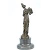 Image 1 : Feather Gown Bronze Sculpture on marble base Statue