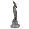 Image 3 : Feather Gown Bronze Sculpture on marble base Statue