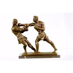 Muhammad Ali And Sonny Liston Second Round Fight Boxing Bronze Sculpture