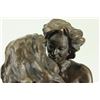 Image 2 : Collector Edition Two Lesbian Lover Kissing Bronze Sculpture