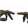 Image 2 : Touching Hand Bronze Sculpture on Marble Base Statue