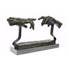 Image 8 : Touching Hand Bronze Sculpture on Marble Base Statue