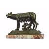 Image 5 : Romulus Bronze Sculpture With Rose Marble Base Figurine