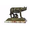Image 8 : Romulus Bronze Sculpture With Rose Marble Base Figurine