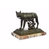 Image 9 : Romulus Bronze Sculpture With Rose Marble Base Figurine