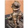 Image 2 : An Innocent Nude Toddler With Her Blanket and Duck Bronze Sculpture