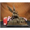 Image 1 : Zephyrus and Psyche Lovers Bronze Statue with Marble Base