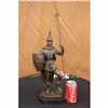 Image 2 : Roman Warrior With Armor Bronze Sculpture on marble base Statue