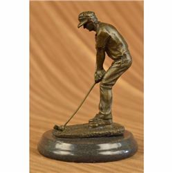 Golfer Bronze Sculpture on marble base Statue