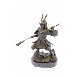 Japanese Warrior Samurai Bronze Statue