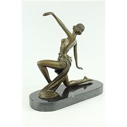 Jean Patou Gilt Flirty Dancer Bronze Figurine