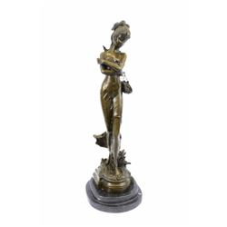 Goddess Bronze Statue on Marble base Sculpture
