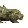 Image 2 : Panther Wild African Cat On Tree Bronze Sculpture
