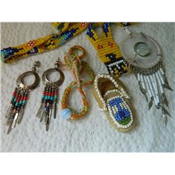 LOT OF ASSORTED FIRST NATIONS JEWELRY - SOME AS-IS SOME SILVER