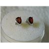Image 2 : EARRINGS- AWESOME PEAR FACETED 1CTW GARNET IN 925 STERLING SILVER SETTING - POST & BUTTERFLY BACKING
