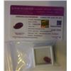 Image 1 : GEMSTONE - 3.546CT OVAL FACETTED REDISH PURPLE NATURAL RUBY - INCLUDES GEMSTONE CERTIFICATION CARD -