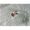 Image 2 : RING - STERLING SILVER - RED STONE - STAMPED 925