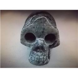 HAND CARVED ZEBRA JASPER GEMSTONE - 288CT - SKULL DESIGN