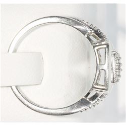 RING - STERLING SILVER DIAMOND RING (.2CT) - INSURANCE VALUE $997
