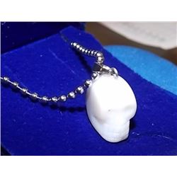 NECKLACE - NEW SKULL PENDANT - INCLUDES STAINLESS STEEL BALL CHAIN - IN GIFT BOX