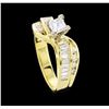 Image 4 : 14KT Yellow Gold 1.15ctw Diamond Ring