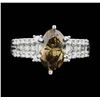 Image 1 : 14KT White Gold 2.70ctw GIA Certified Diamond Ring