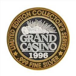 .999 Silver Grand Casino $10 Casino Gaming Token Limited Edition