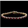 Image 1 : 14KT Yellow Gold 11.35ctw Ruby and Diamond Ring