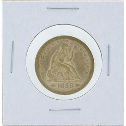 1853 Seated Liberty Silver Quarter Coin