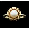 Image 1 : 14KT Yellow Gold Ladies Pearl Ring