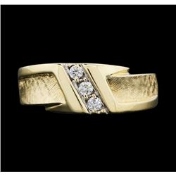 14KT Yellow Gold Men's 0.15ctw Diamond Ring