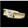 Image 2 : 14KT Yellow Gold Men's 0.15ctw Diamond Ring