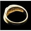 Image 3 : 14KT Yellow Gold Men's 0.15ctw Diamond Ring