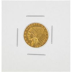 1911 $2 1/2 Indian Head Quarter Eagle Gold Coin