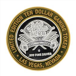 .999 Silver Las Vegas Club $10 Casino Gaming Token Limited Edition