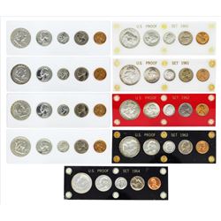 Lot of 1956-1964 (5) Coin Proof Sets