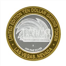 .999 Silver Palms A Maloof Casino Resort $10 Casino Gaming Token Limited Edition