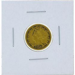 1865-S $2 1/2 Liberty Head Quarter Eagle Gold Coin