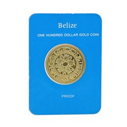 1976 Belize $100 Gold Proof Coin