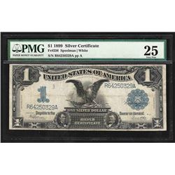 1899 $1 Black Eagle Silver Certificate Note PMG Very Fine 25