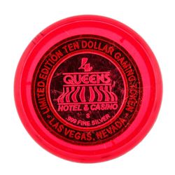 .999 Silver Four Queens Hotel and Casino Las Vegas $10 Casino Gaming Token Limit