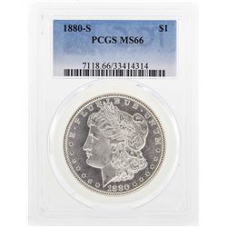 1880-S $1 Morgan Silver Dollar Coin PCGS MS66