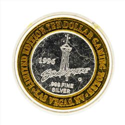.999 Silver Stratosphere $10 Casino Gaming Token Limited Edition
