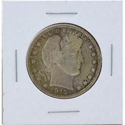 1915D Barber Head Half Dollar Coin