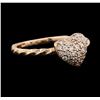 Image 2 : 14KT Rose Gold 0.30ctw Diamond Ring
