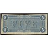 Image 2 : 1864 $5 The Confederate States of America Note