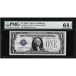 1928A $1 Silver Certificate Note PMG Choice Uncirculated 64EPQ