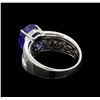 Image 3 : 18KT White Gold 4.57ct Sappire and Diamond Ring