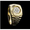 Image 4 : 14KT Yellow Gold Ladies 0.30ctw Diamond Ring