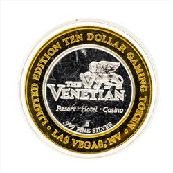 .999 Silver The Venetian $10 Casino Gaming Token Limited Edition